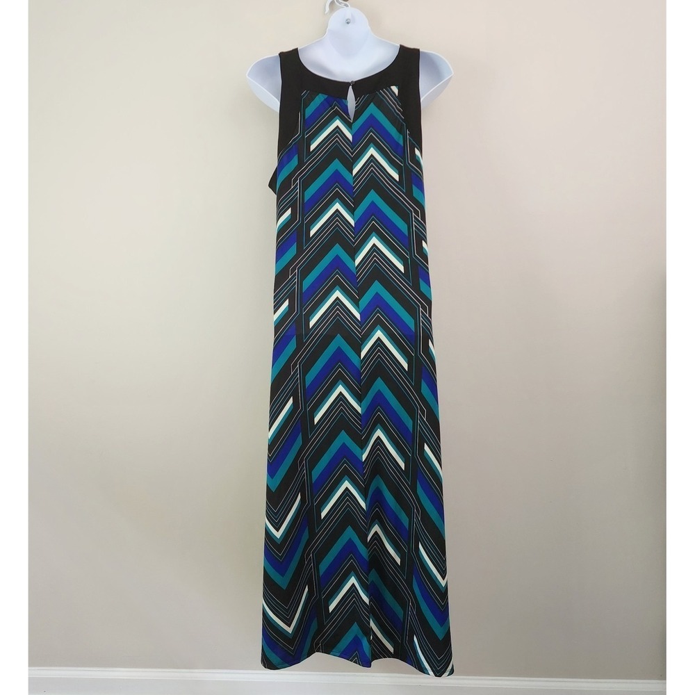 NY COLLECTION Size 3X Multi Zig-Zag Striped Back Keyhole Halter Maxi Dress NWT - Picture 7 of 7